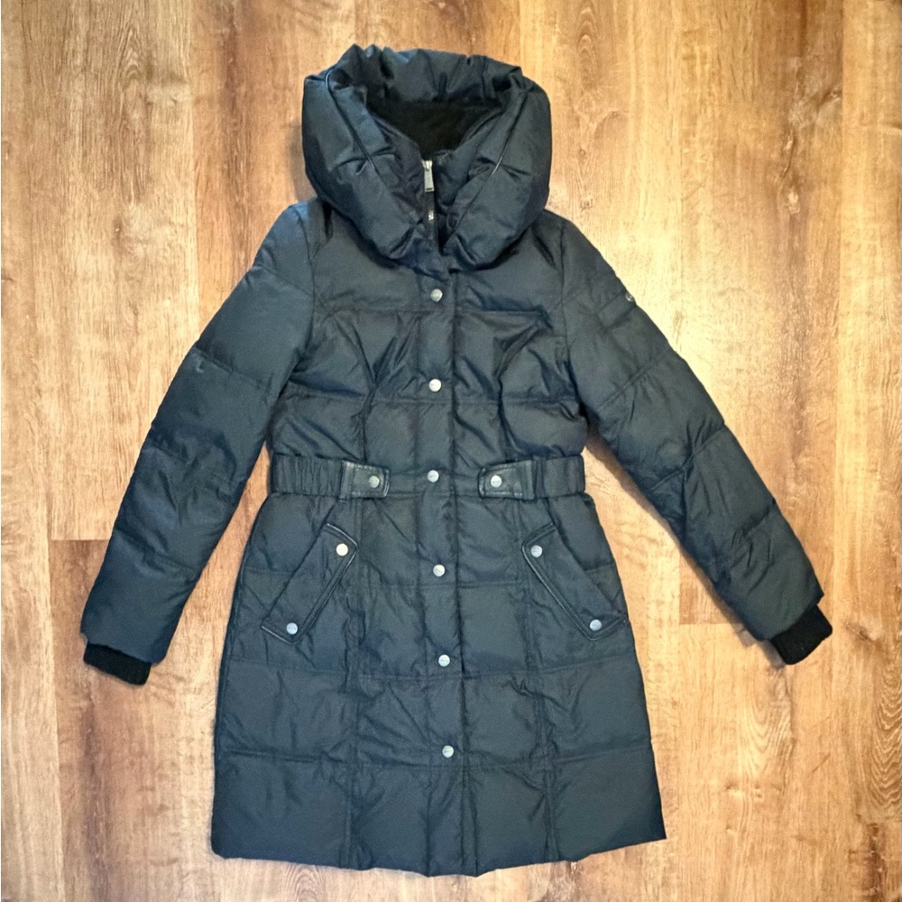 DKNY Womens Black Down Coat